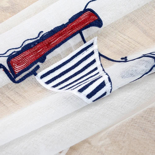 Rideau chambre enfant motif cartoon étoiles fusée