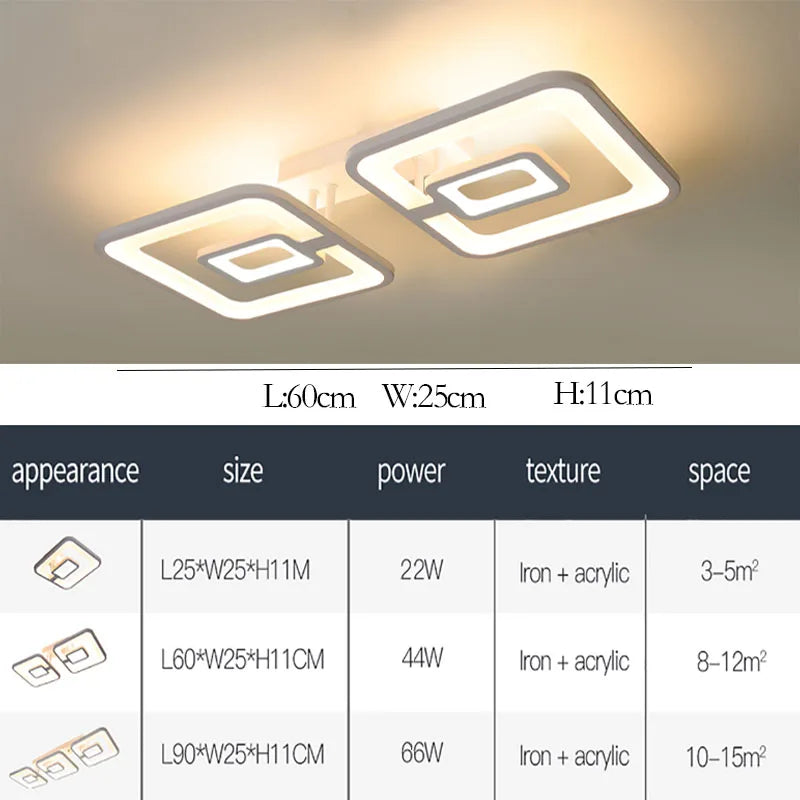 Plafonnier à forme moderne LED - vue 11 sur 22