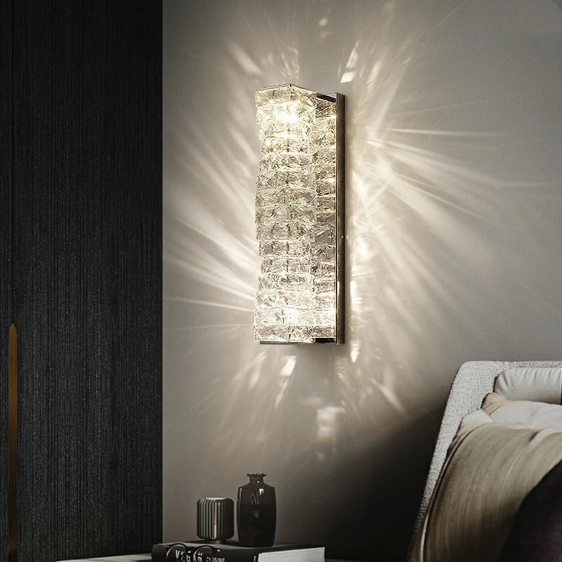 applique murale moderne en cristal décoration intérieure étoile élégante - vue 3 sur 18