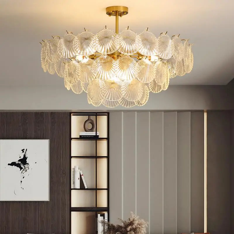suspension en cristal design nordique luxueux éclairage d'ambiance - vue 7 sur 13