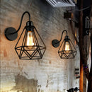 applique murale led cage vintage industrielle 2 pièces
