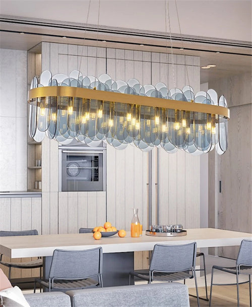 lustre rond doré postmoderne art déco pour éclairage intérieur
