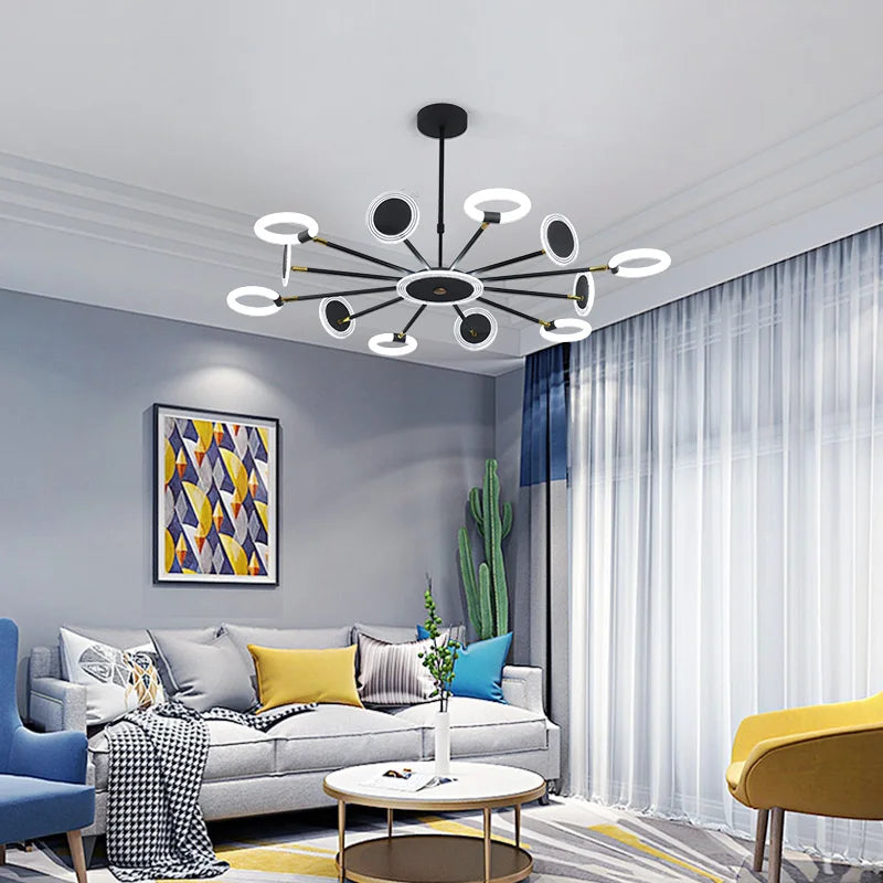 lustre LED design pour intérieur moderne et élégant - vue 4 sur 12