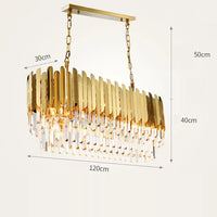 lampe LED post-moderne en acier inoxydable cristal marbre doré