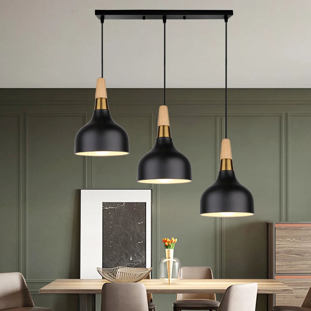 luminaire suspendu led moderne nordique en aluminium rétro