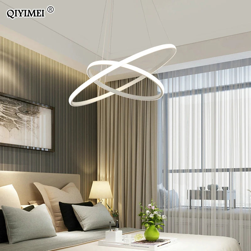 lampe led suspendue en aluminium luminaire décoratif d'intérieur nouveau