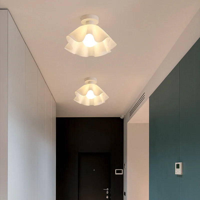 plafonnier led design nordique moderne en acrylique à fleurs décoratif