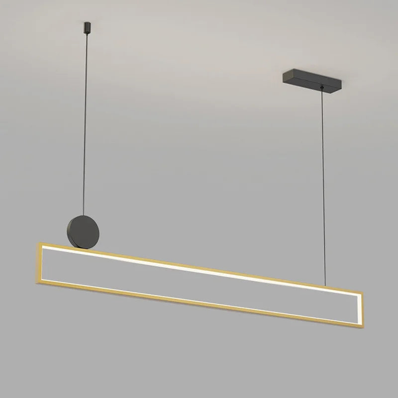 lampe pendante moderne rectangle led lustre suspendu intérieur