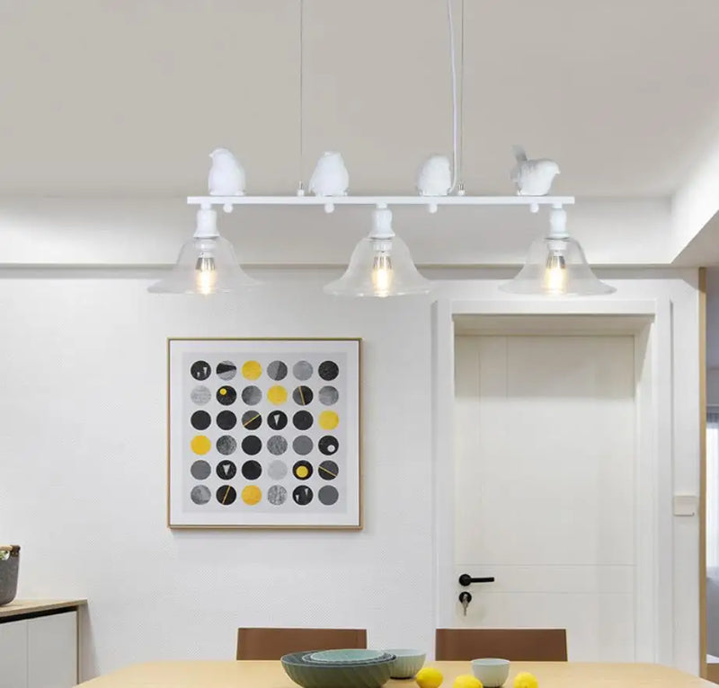 lustre style nordique moderne 3 oiseaux créatif artistique