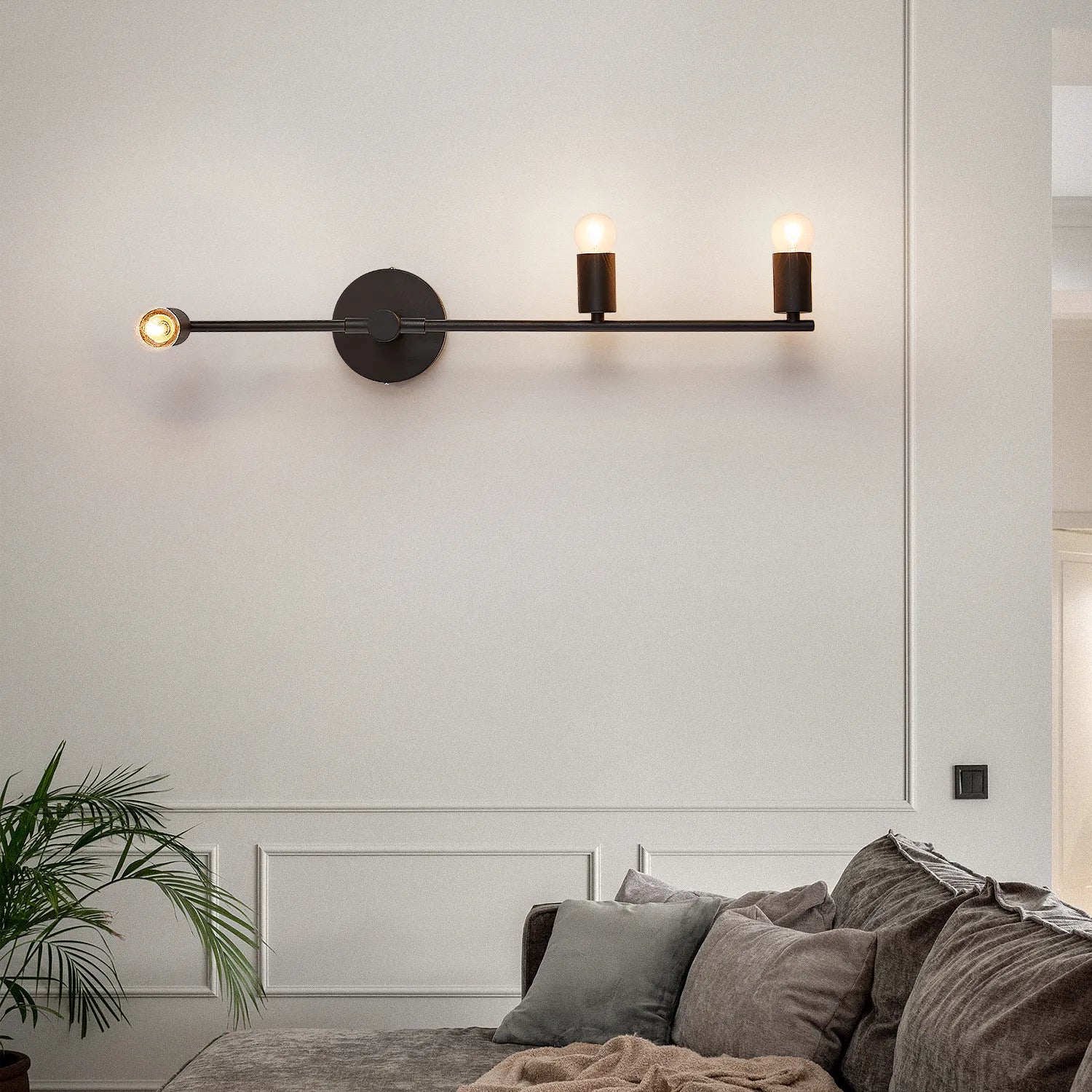applique murale led maison intérieur éclairage fond ampoule e27 - vue 7 sur 10