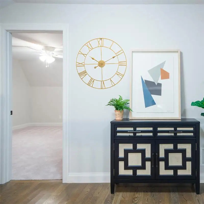 horloge murale silencieuse en fer décoration simple pour la maison - vue 4 sur 9