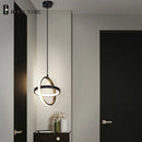 Plafonnier Led suspendu en noir et blanc au design moderne et simpliste