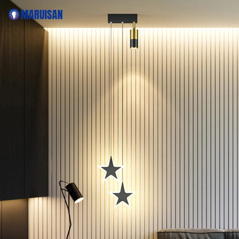 Lustre LED en acrylique moderne - vue 5 sur 17