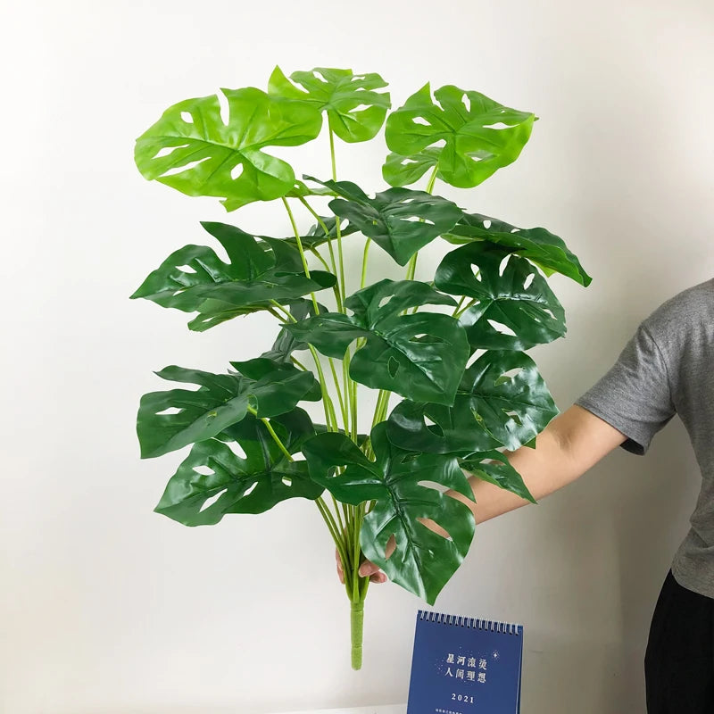 plantes artificielles monstera grandes feuilles pour décoration intérieure - vue 6 sur 21