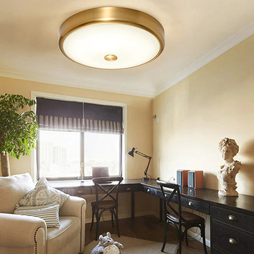 plafonnier rond en verre led design moderne décoratif