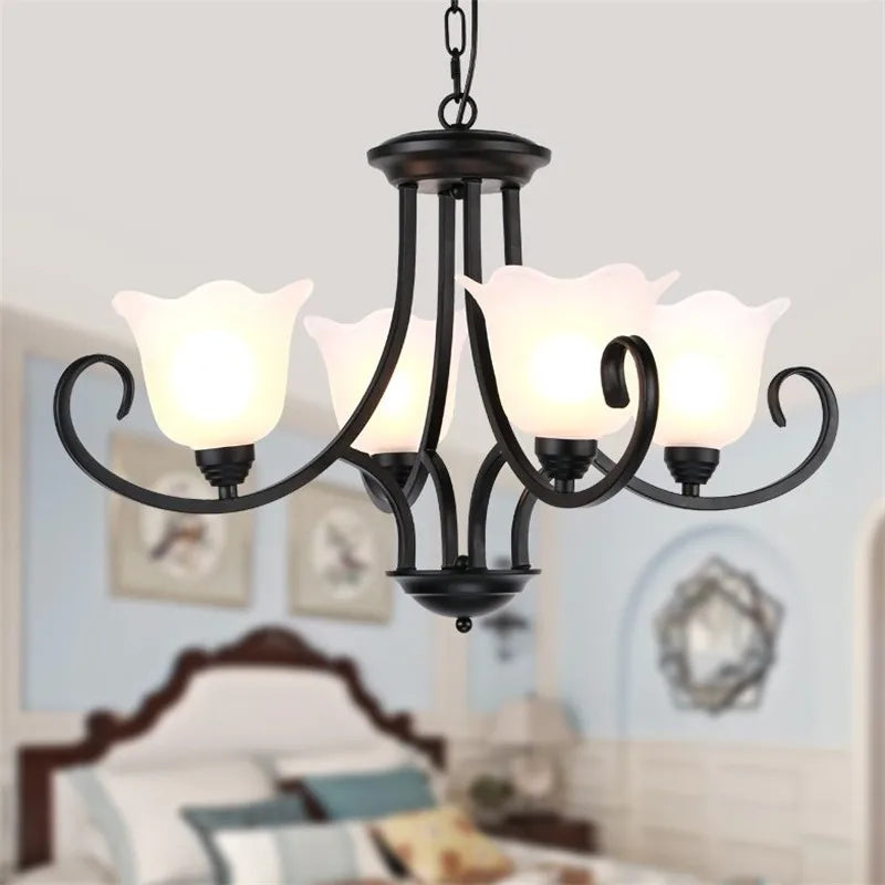 lustre suspendu en verre pour éclairage intérieur moderne - vue 6 sur 11