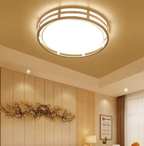 plafonnier led rond moderne en fer et acrylique