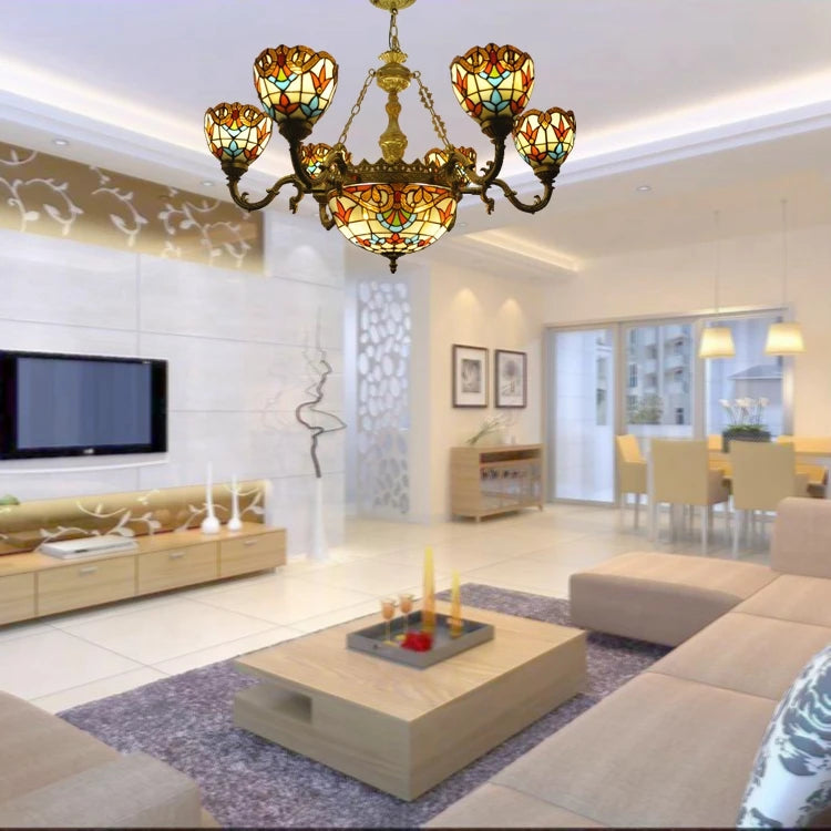 lustre moderne en verre design nordique pour décoration intérieure - vue 4 sur 9