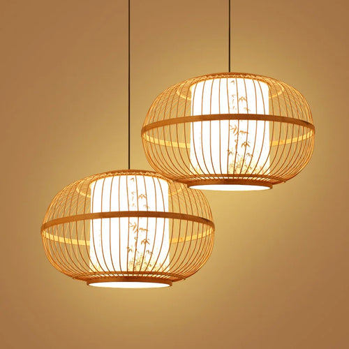 lanterne rustique japonaise osier bambou