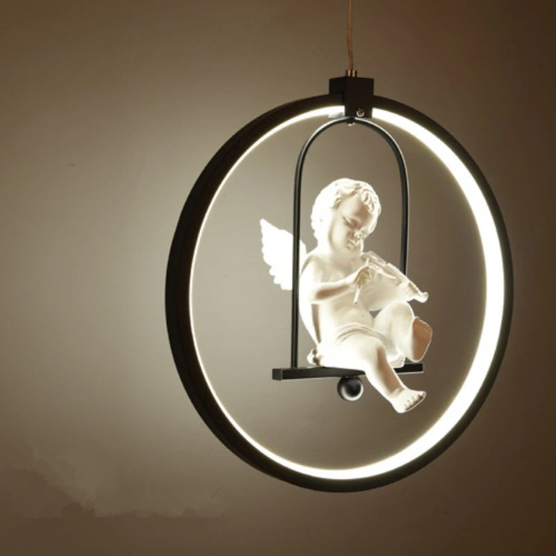 suspension moderne gzmj suspension ronde acrylique led hôtel - vue 2 sur 10