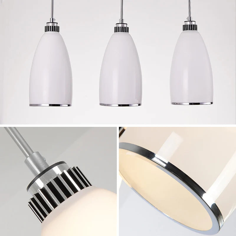 suspension led moderne en verre pour maison