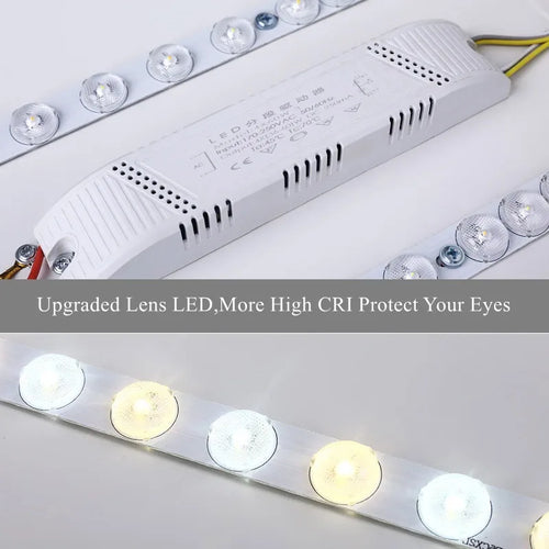plafonnier led carré surface monté avec télécommande luminaire