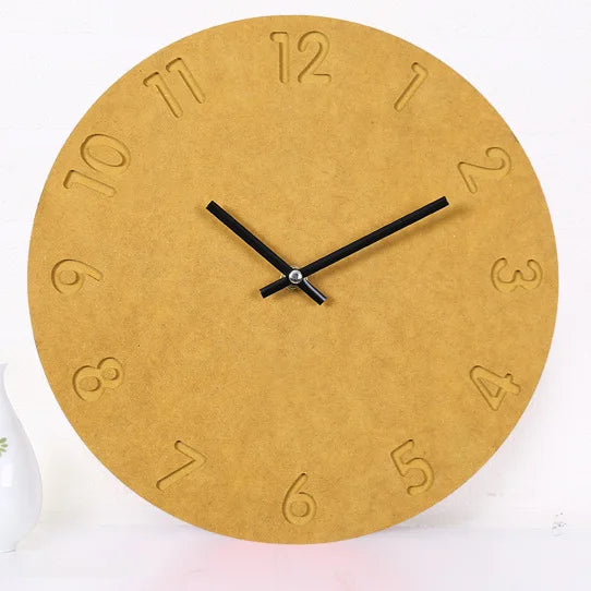 horloge murale numérique en bois design moderne décoration intérieure silencieuse - vue 7 sur 9