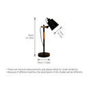 Lampe de bureau en bois métal moderne nordique