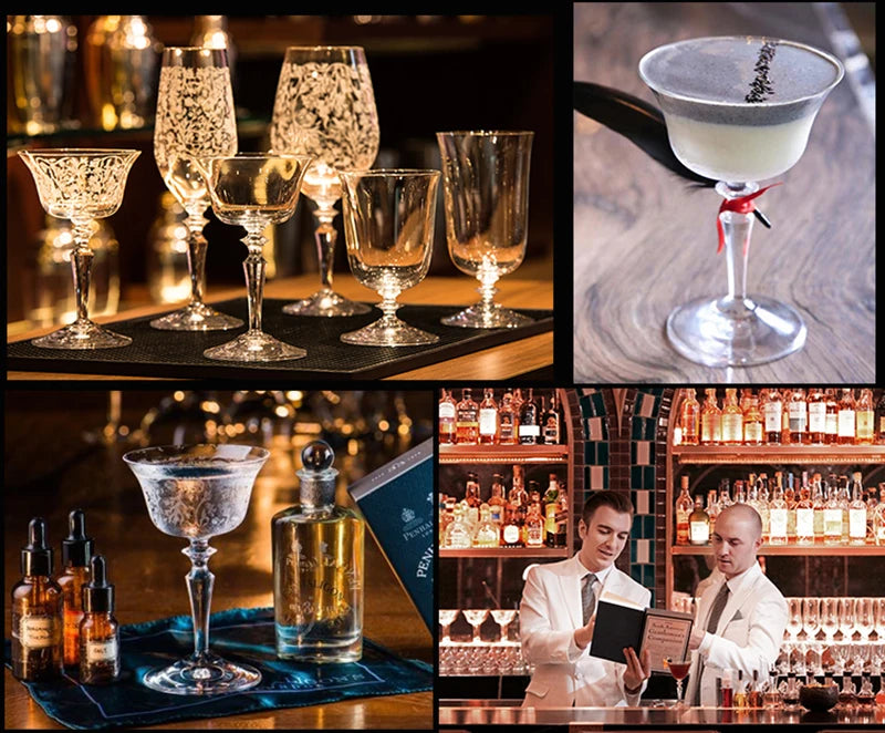 Verres a martini style cocktail elegants en verre - vue 5 sur 7