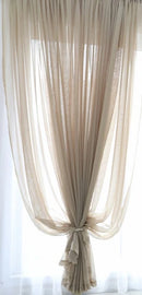 Voilage tulle transparent mesure hauteur 300cm salon chambre