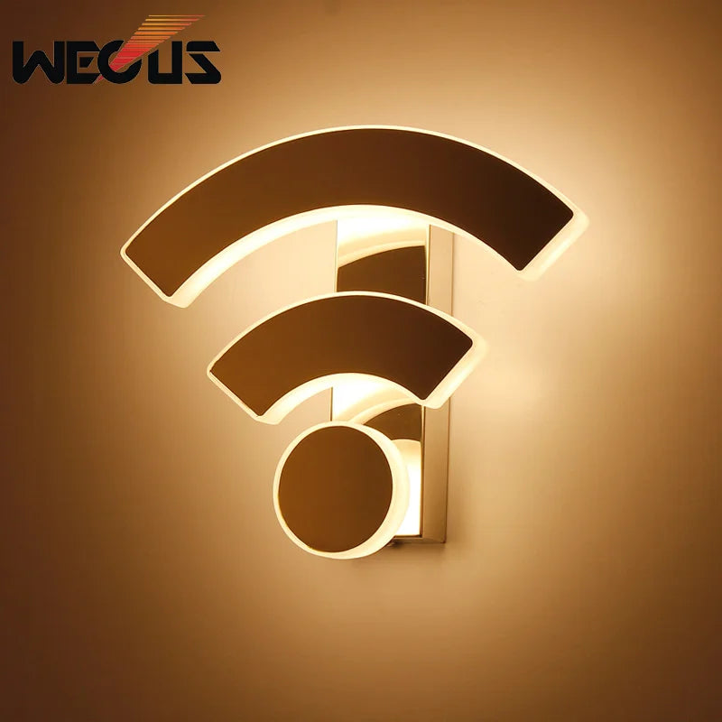applique murale wifi acrylique pour décoration restaurant hôtel ktv