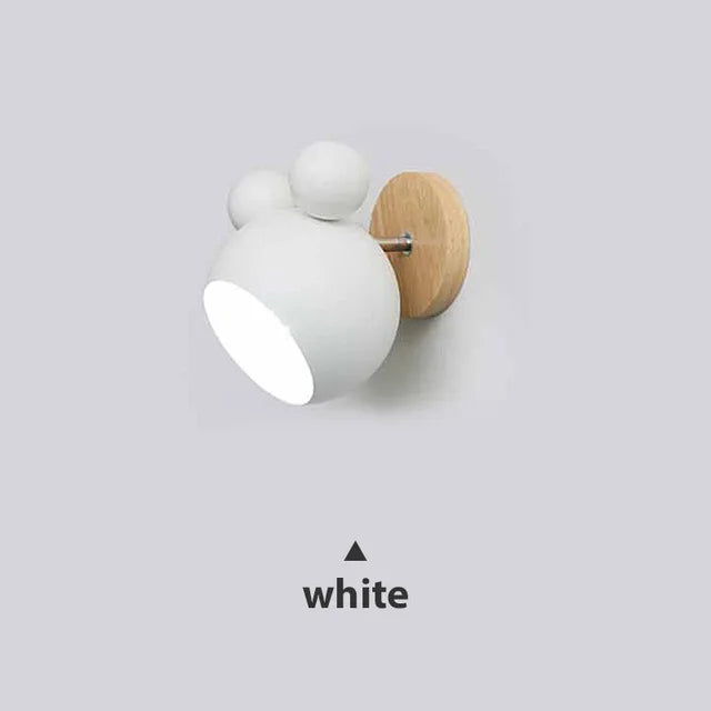 Applique murale modernes dessin animé Mickey style appliques murales colorées cuisine Restaurant macaron lampe de chevet décorative E27