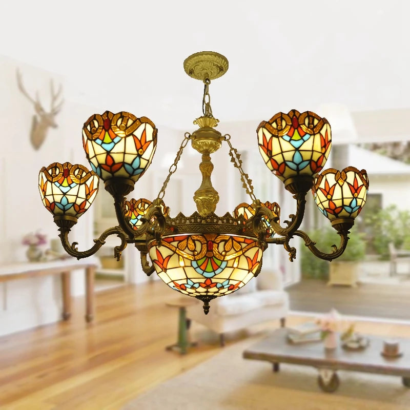 lustre moderne en verre design nordique pour décoration intérieure - vue 2 sur 9