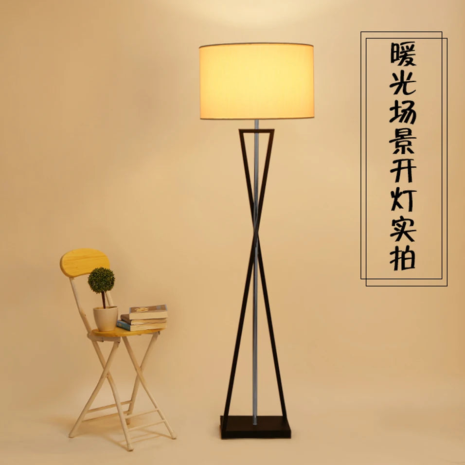 lampadaire led en tissu de fer nordique pour intérieur moderne - vue 2 sur 6