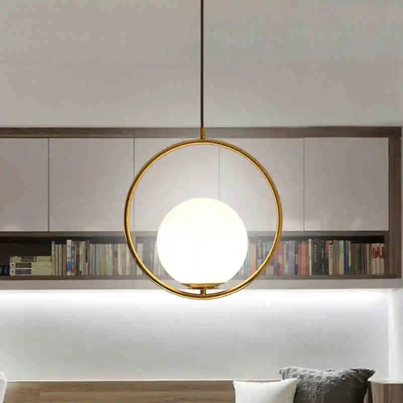 suspension vintage industrielles avec boule de verre