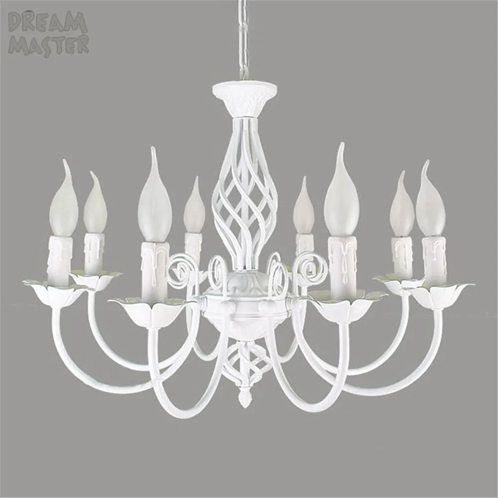 Lustre au Style européen à bougies moderne LED - vue 7 sur 10