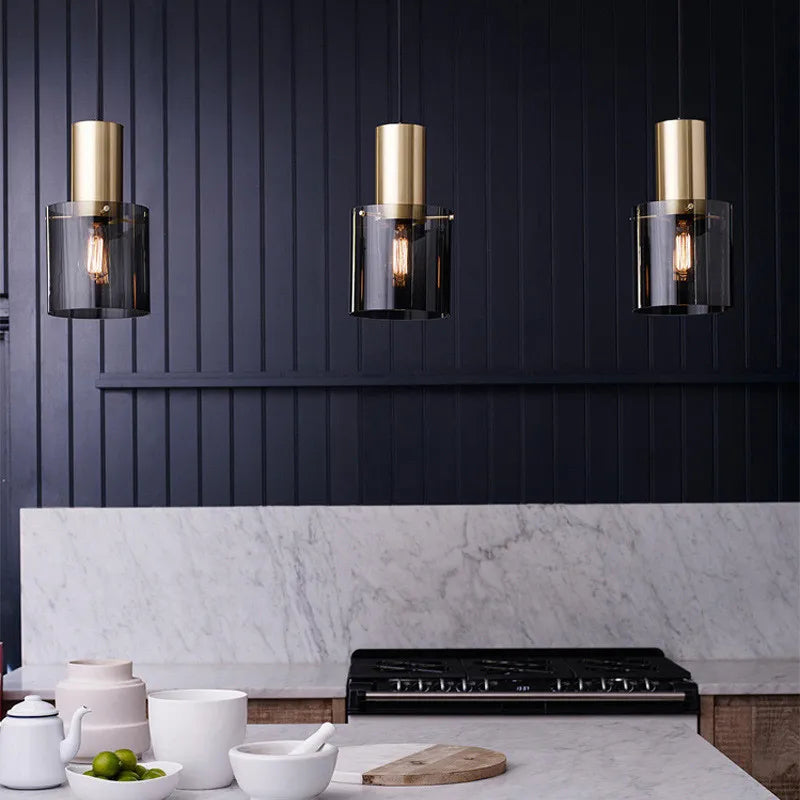 lampes suspendues en verre design scandinave loft vintage industrielle - vue 7 sur 6