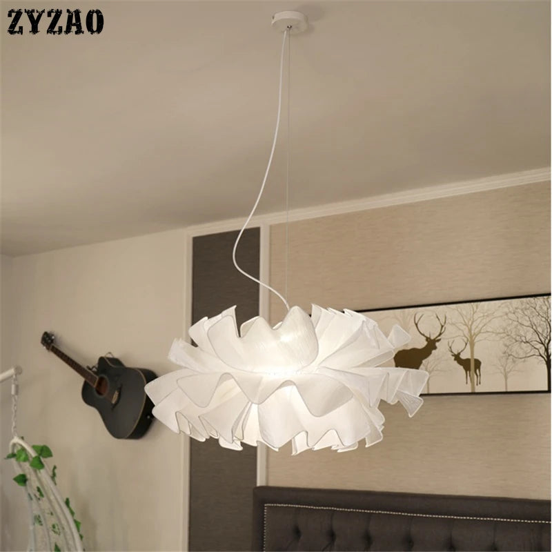 suspension en tissu moderne pour un éclairage romantique nordique - vue 4 sur 12