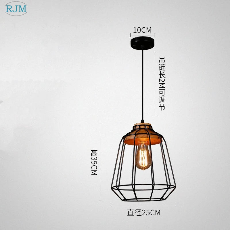 suspension nordique vintage en fer pour restaurant café