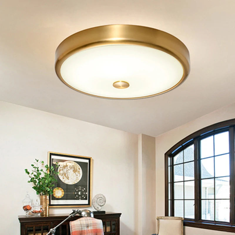 plafonnier rond en verre led design moderne décoratif - vue 3 sur 11
