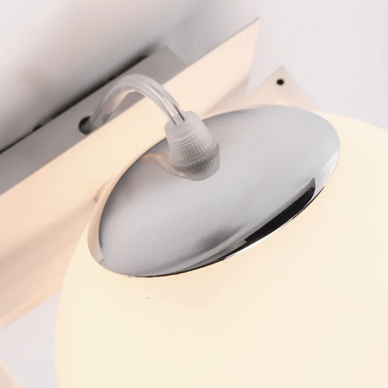 Applique Murale Led Chaude Boule de verre Nordique Moderne Simple Wandlamp Salon Chevet Chambre Salle De Bain Lumière - vue 8 sur 7