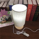 lampe de bureau led minimaliste moderne en tissu et bois usb