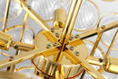 lustre moderne en verre doré design créatif et artistique