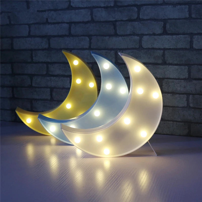 lampe led 3d nuage étoile lune veilleuse cadeau enfants décoration - vue 5 sur 16