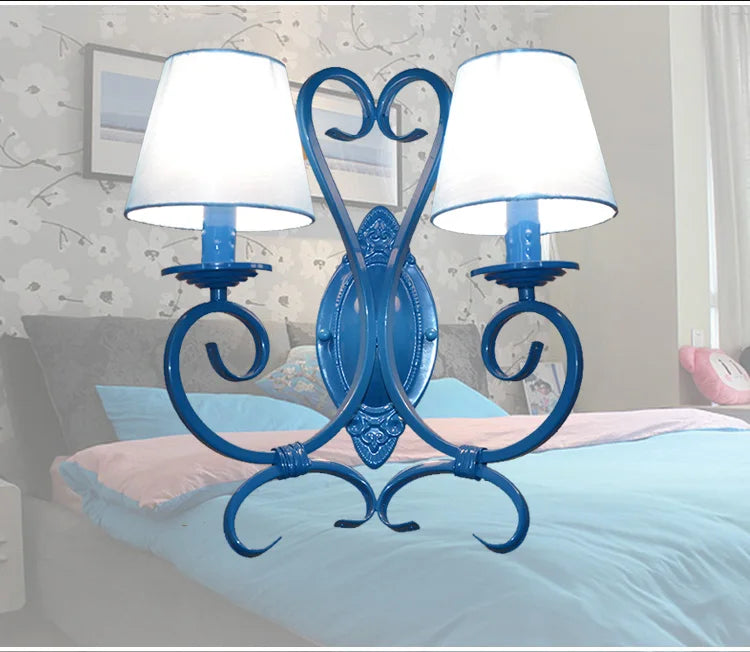 applique murale antique en métal avec miroir décoratif - vue 7 sur 12