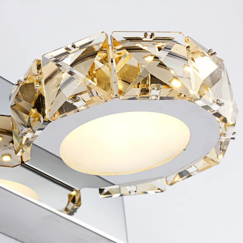 applique murale led moderne en cristal forme carrée - vue 7 sur 6