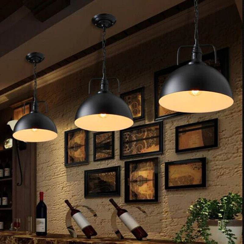 lampe suspendue vintage loft industrielle nordique veilleuse bar - vue 6 sur 26