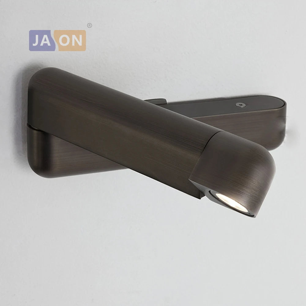 applique murale led nordique rotative sans fil avec interrupteur - vue 2 sur 5