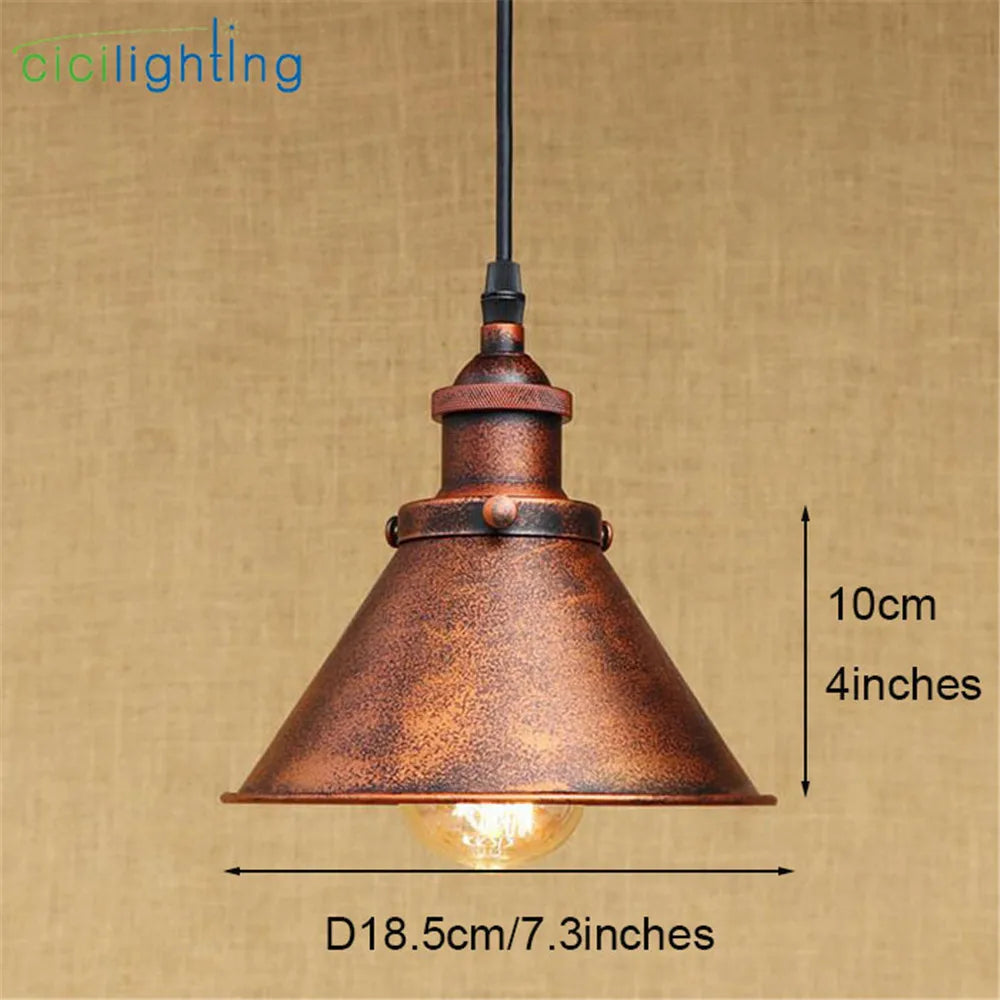 Edison lampe Loft Vintage industriel rétro Suspension lumière E27 support lampara Colgantes Suspension Luminaire éclairage rustique - vue 4 sur 5