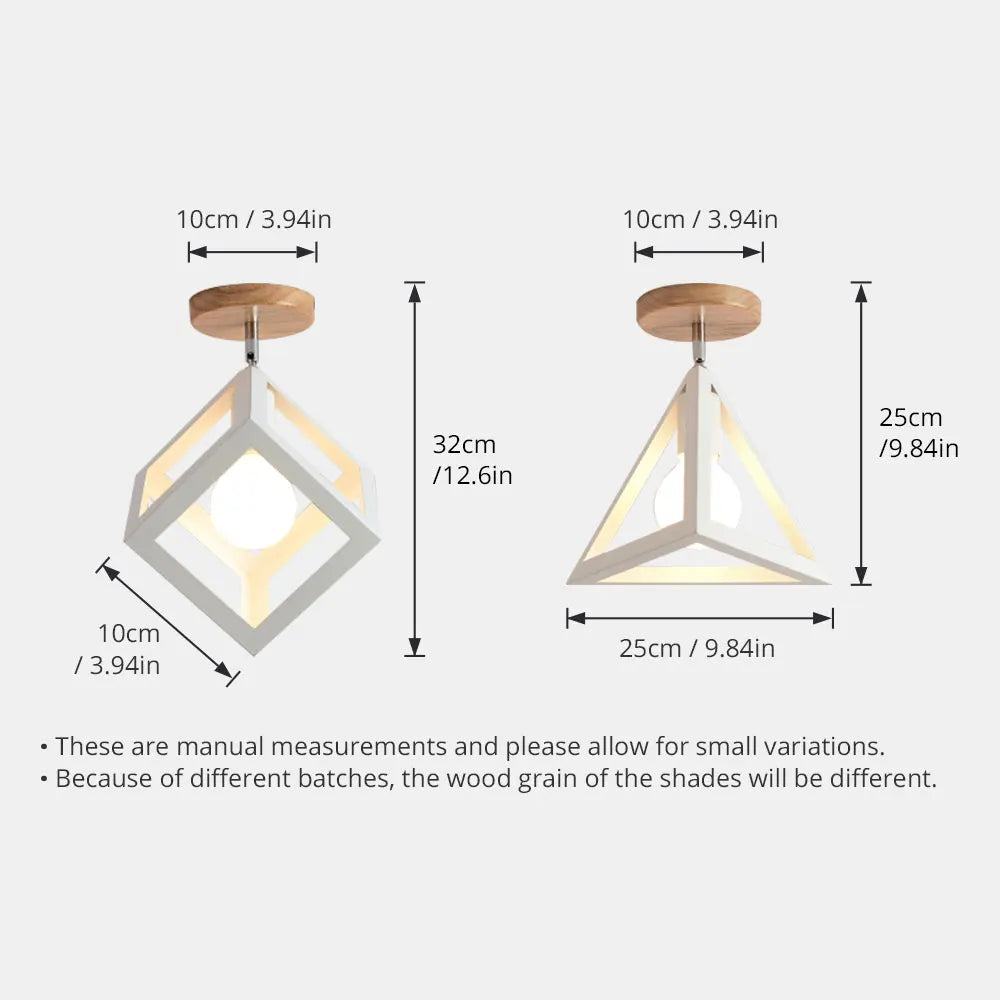 Plafonnier LED américain Loft nordique - vue 7 sur 10